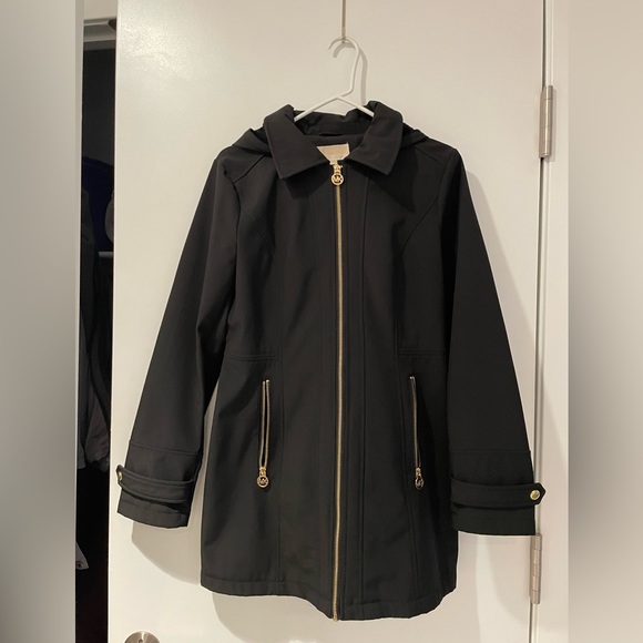 Michael Kors Black Small Wool Blend Coat - Picture 2 of 7